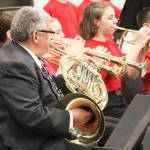Haag playing the French Horn at his final concert.