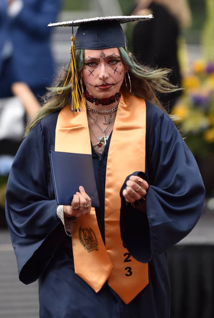 Ruby Rose Coney Wynne-Jones receives her diploma.