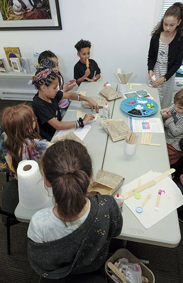 Children played a part doing various activities.