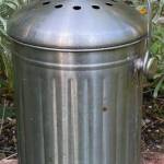 Even her compost bin is decorative.