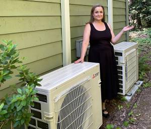 Kirsten Hytopoulos had a ductless heat pump installed at her house last year. Kirsten Hytopoulos courtesy photos