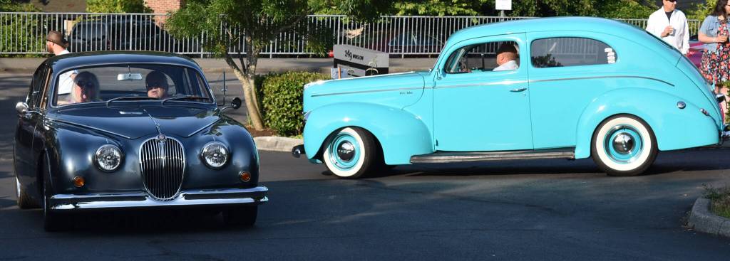 Classic cars were among the entries in the car show.