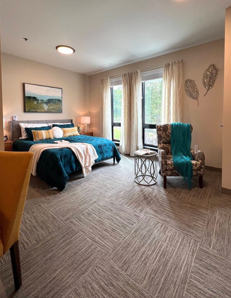 A one-bedroom model on display during the open house.