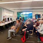 The Housing Resources Bainbridge candidate forum filled the conference room at the Bainbridge Island Library July 13. Nancy Treder/Kitsap News Group Photos