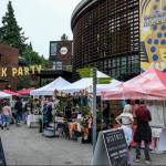 A large sign at the entrance guided visitors to the event.