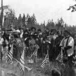 Graveside honoring of Chief Seattle during the event's early years.