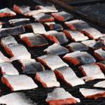 Chief Seattle Days volunteers provide baked salmon meals.