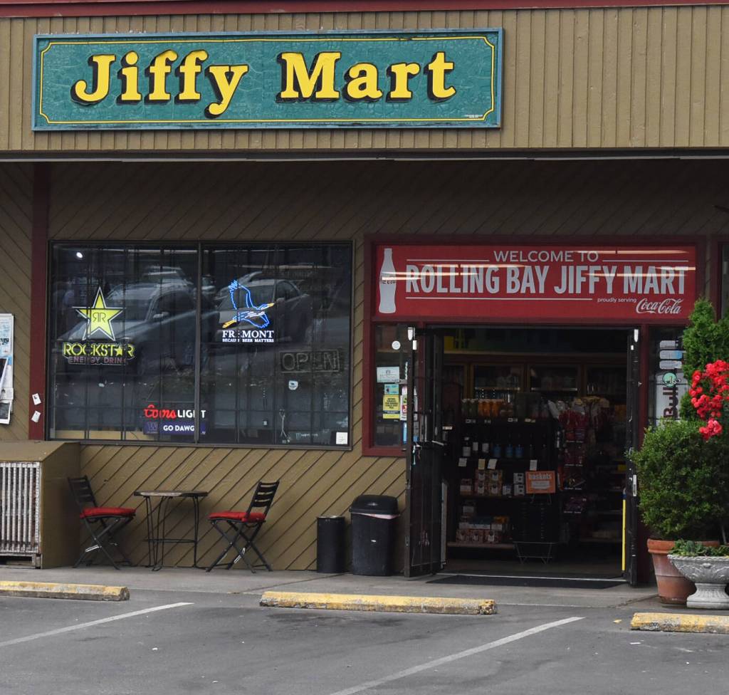 Jiffy Mart provides goods to Rolling Bay locals.