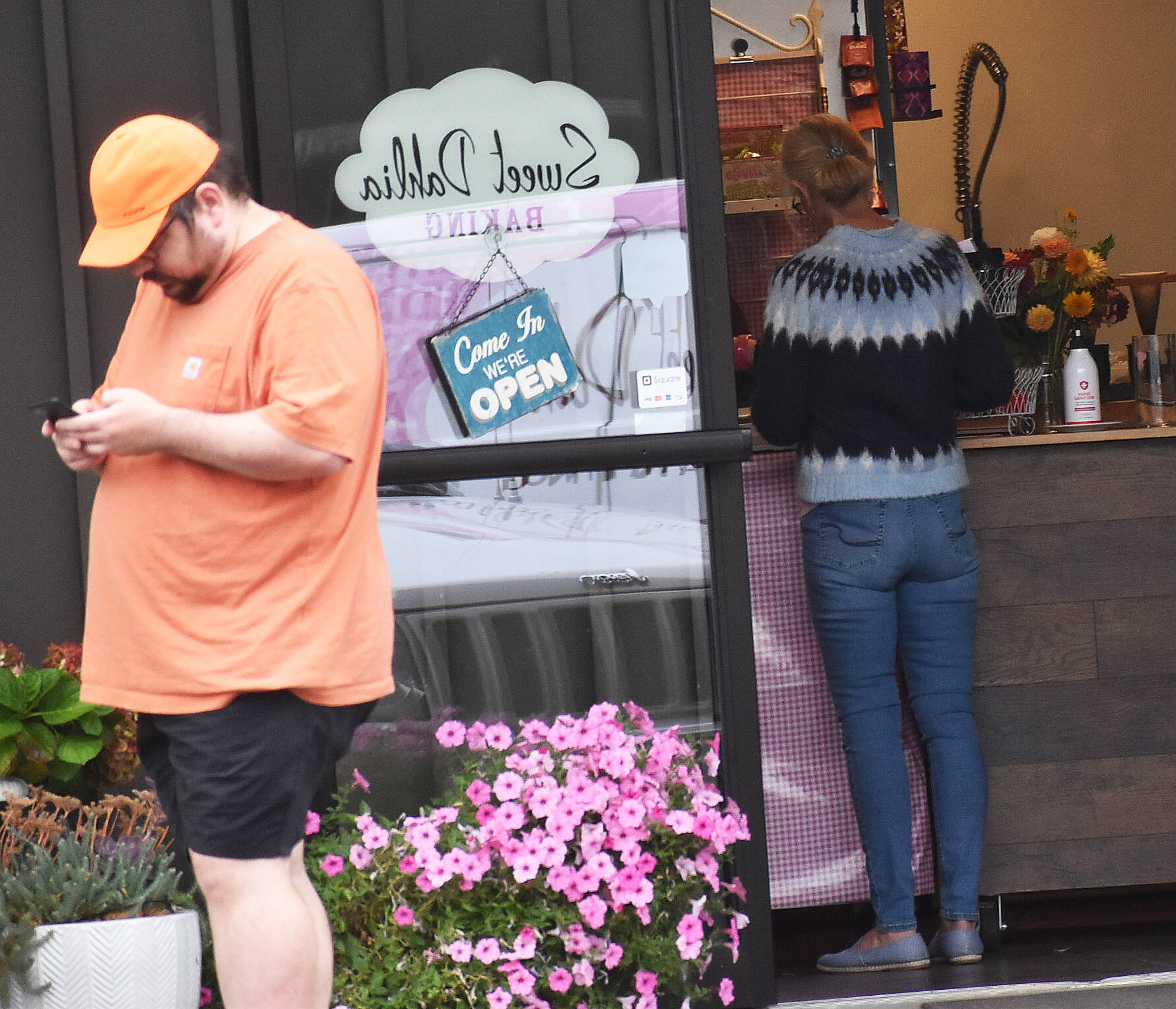 People line up for some sweet treats from Sweet Dahlia.