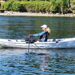Susan Ann courtesy photos
Susan Ann of Poulsbo completed the Salish 100 in her small rowboat in July.