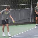 Nicholas Zeller-Singh/Kitsap News Group Photos
Grady DeVries and Spencer Gillespie represent North Kitsaps top doubles team.