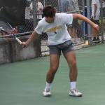 Bainbridges Garner Hall struggles against North Kitsap.