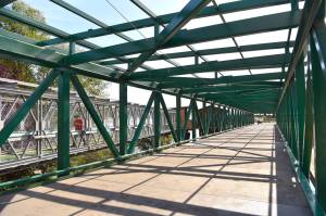 Nancy Treder/Kitsap News Group Photos
View of the new pedestrian walkways from the Bainbridge Island ferry terminal that were installed during the week of Sept. 6-12.