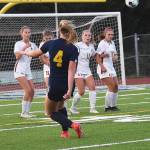 Arden De Lanoy scores a goal for Bainbridge.