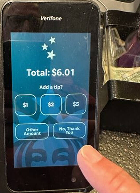 Mike De Felice courtesy photo
Not everyone is a fan of electronic devices customers fill out right in front of the server.