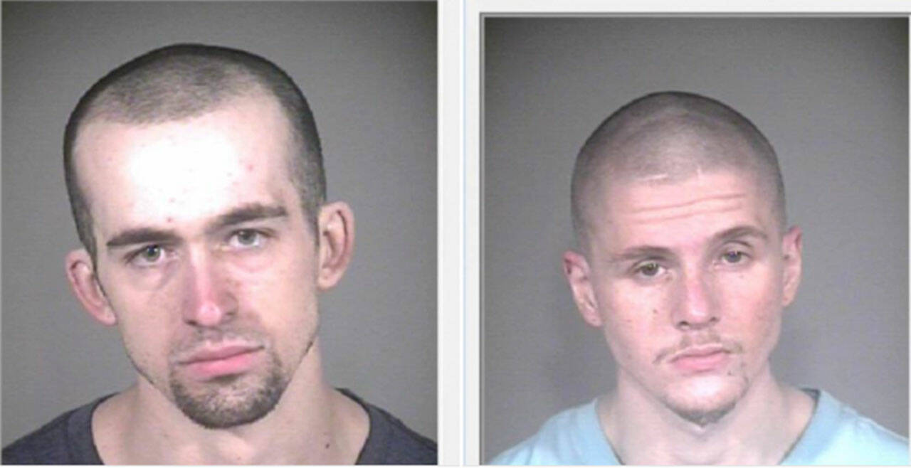 KCSO courtesy photo
Caleb R. Sloan, left, and Azkel J. Strom are suspected in a murder investigation in Poulsbo Oct. 3.