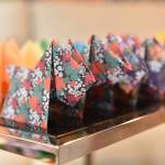 Ezra made 1,650 origami dogs from different patterns of paper.