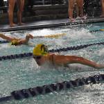 Nicholas Zeller-Singh/Kitsap News Group Photos
Maya Geddes and Teagan Schneider compete in the 200-yard individual medley.