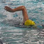 Olivia Longridge finishes third in the 200-yard freestyle.