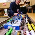 Mark Stephens checks out some of the equipment.