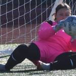 Spartan Coco Ragan makes a few saves to keep the game tied.