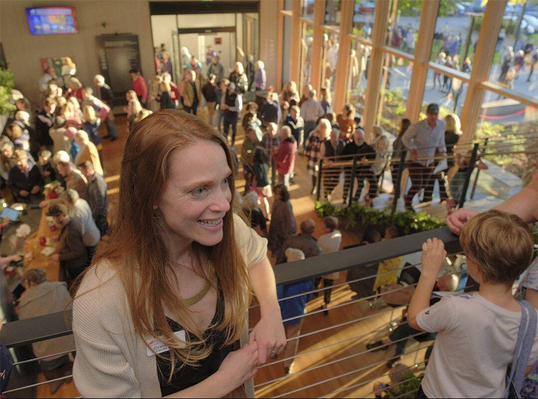 Incoming executive director Elizabeth Allum is all smiles at the turnout for the BPA event.