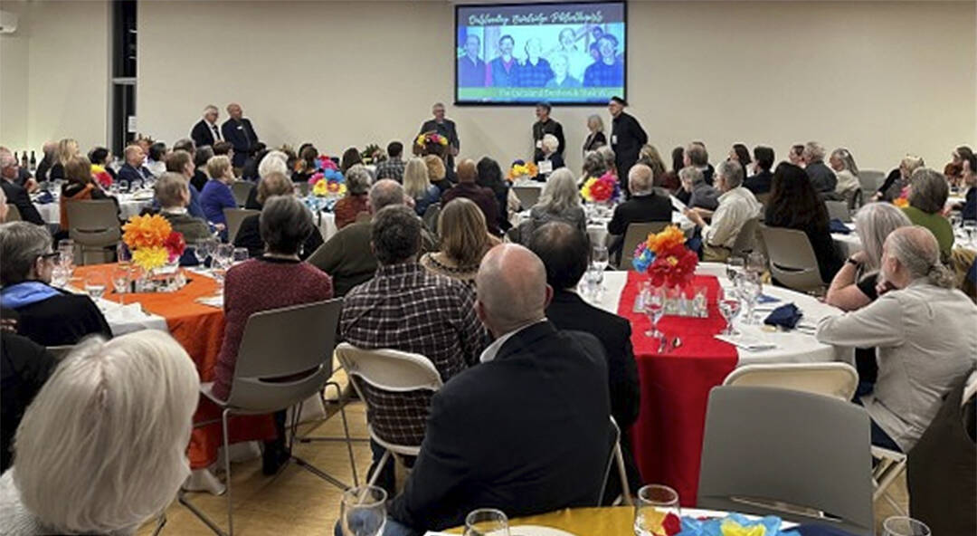 A good-sized crowd attended the event.