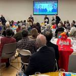 A good-sized crowd attended the event.