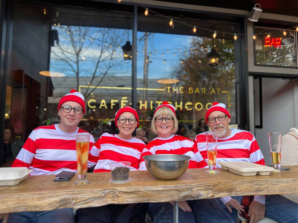 Waldo was spotted in front of the bar at Hitchcock.