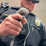 Sgt. Trey Holden wears a headset so he can see where to guide the drone.