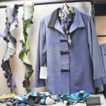 Elizabeth Garver displays womens fiber wearables.