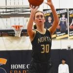 Viking Avery Kline scores from the free-throw line.