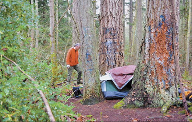 Bainbridge Island Councilmember Joe Deets took part in a count of the areas homeless.