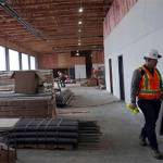 The new fire department headquarters starts to take shape.