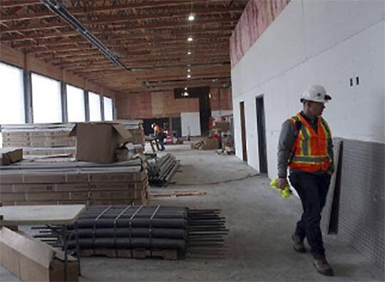 The new fire department headquarters starts to take shape.