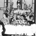 The BI Japanese American community thanks Milly and Walt Woodward at a dinner in 1963.