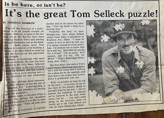Tom Selleck, talk of the town