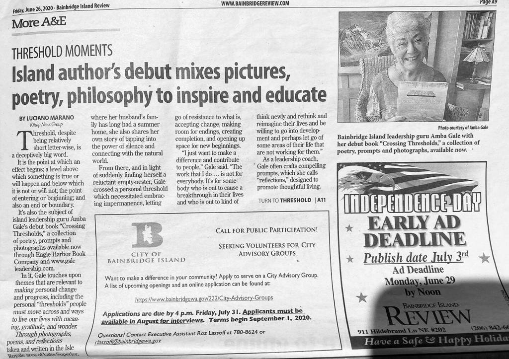 Story on Amba Gales book.