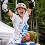 Rebecca Sharar won the Canadian Rolling Cheese Festival womens race.