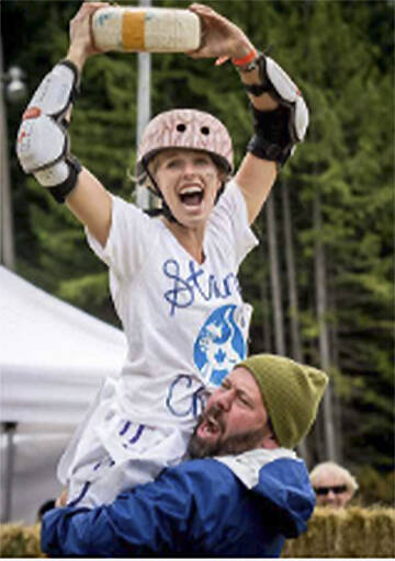 Rebecca Sharar won the Canadian Rolling Cheese Festival womens race.