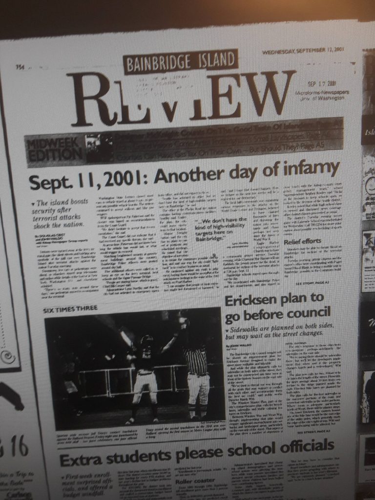 9/11 coverage from Bainbridge Review