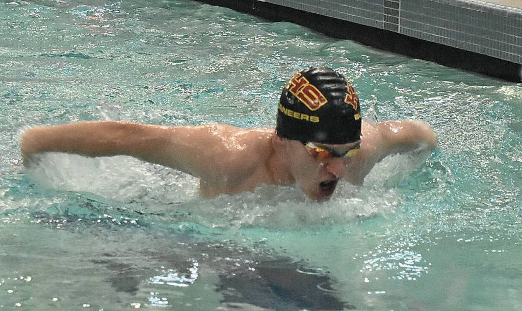 Kingstons Joey Munns finishes fifth in the individual medley.