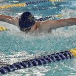 Knight Reece Patti finishes second in the 500-yard freestyle.