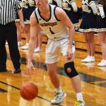 Spartan Peyton Sprangers sizes up his defender.