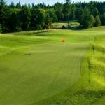 The 18th is its signature hole with water, sand traps and challenging hills around the green.