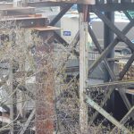 The demolition of the old dock is not for the feint of heart as its quite a fall to the waters below.