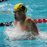 Nicholas Zeller-Singh/Kitsap News Group Photos
Spartan Eddie Nakhuda does the breaststroke for the medley relay team.