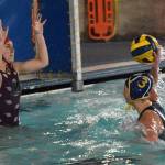 Ilana Gonzales of Bainbridge gets set to fire the ball past the MI goalie.