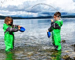Brandyn Boyd, Magnolia Forest Preschool courtesy photos
Two preschool students play in the water during a school day.