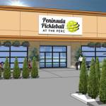 Clay Roberts courtesy images
A rendering shows what the regional pickleball facility in Poulsbo could look like.